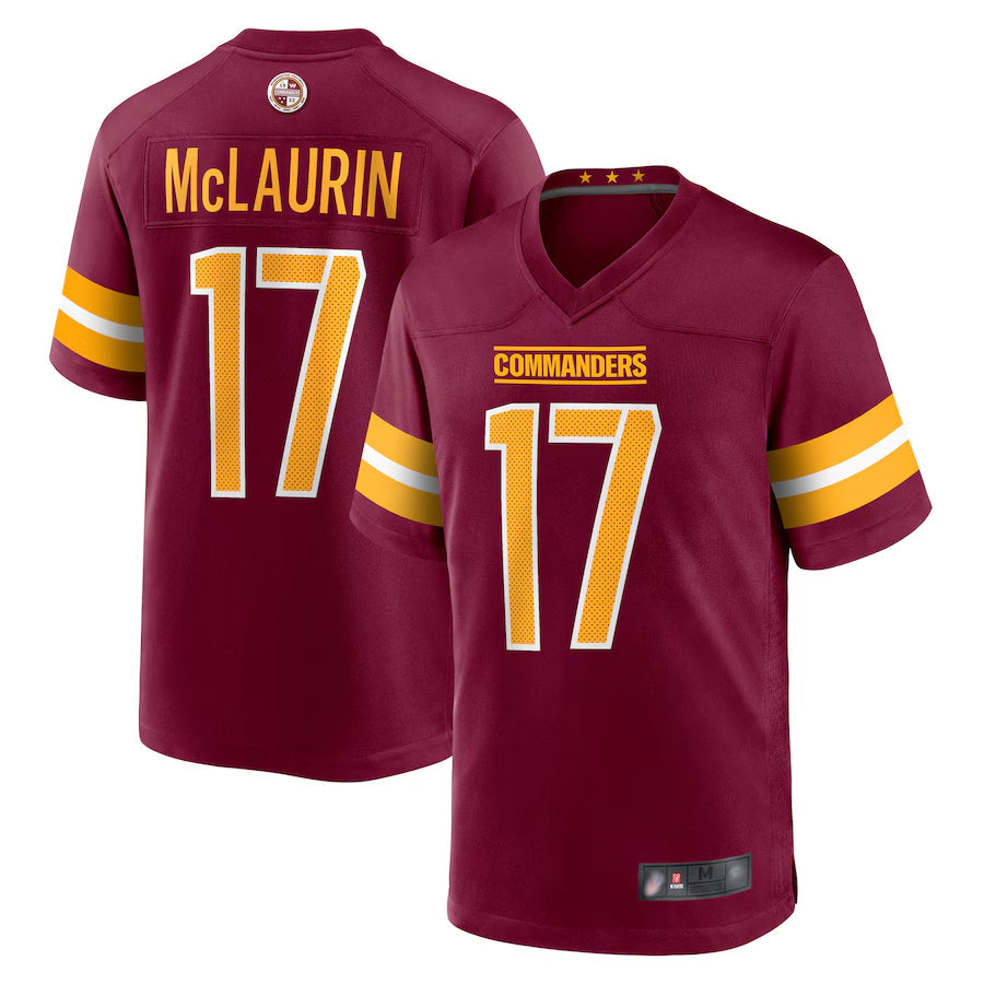 Perkns W.Commanders Home Game Jerseys - Burgundy - #17 Terry McLaurin Player Stitched Jerseys