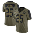 Perkns W.Commanders #25 Nick Cross Player Olive Salute To Service Limited Game Stitched Jerseys