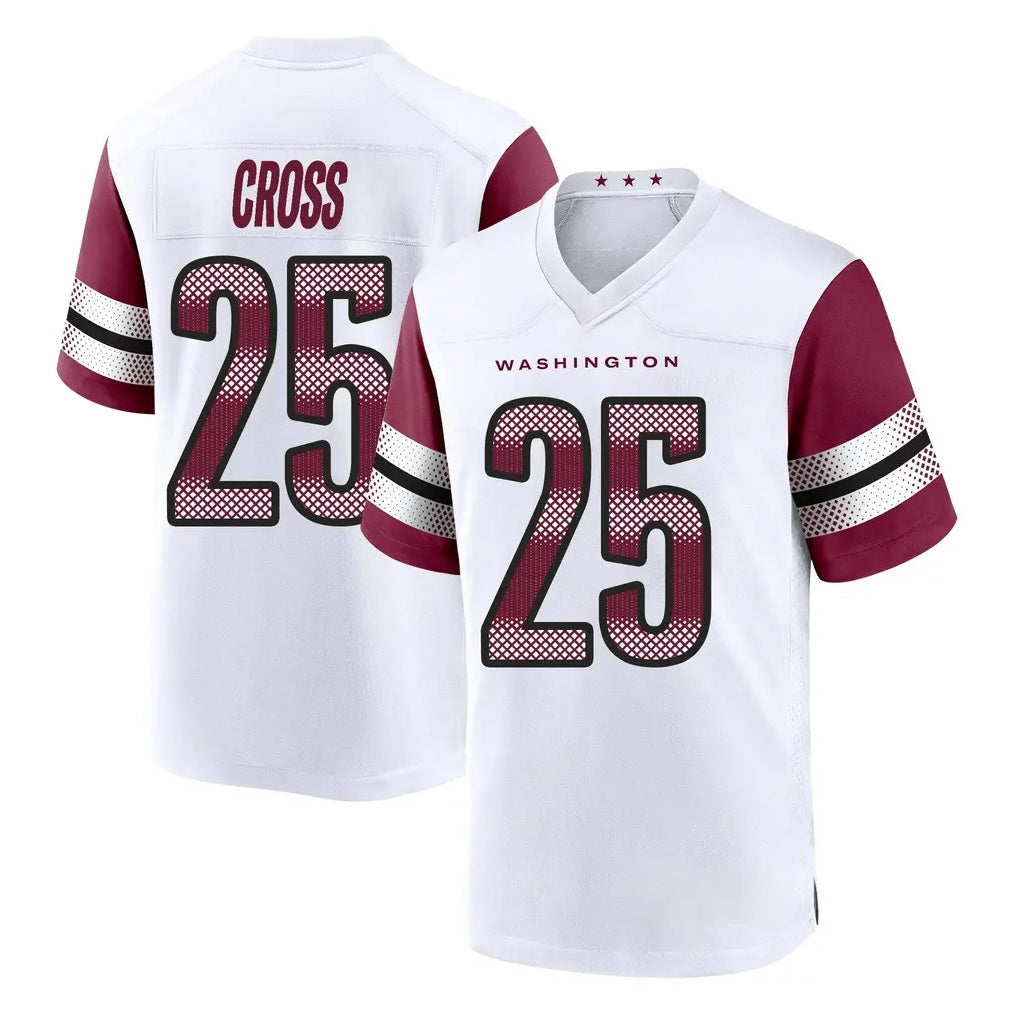 Perkns W.Commanders #25 Nick Cross Player White Game Home Stitched Jerseys