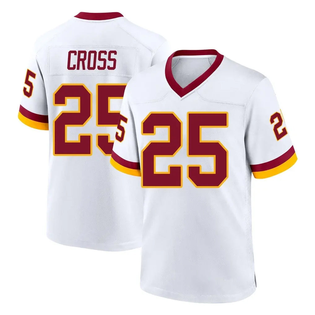 Perkns W.Commanders #25 Nick Cross Player White Home Game Stitched Jerseys