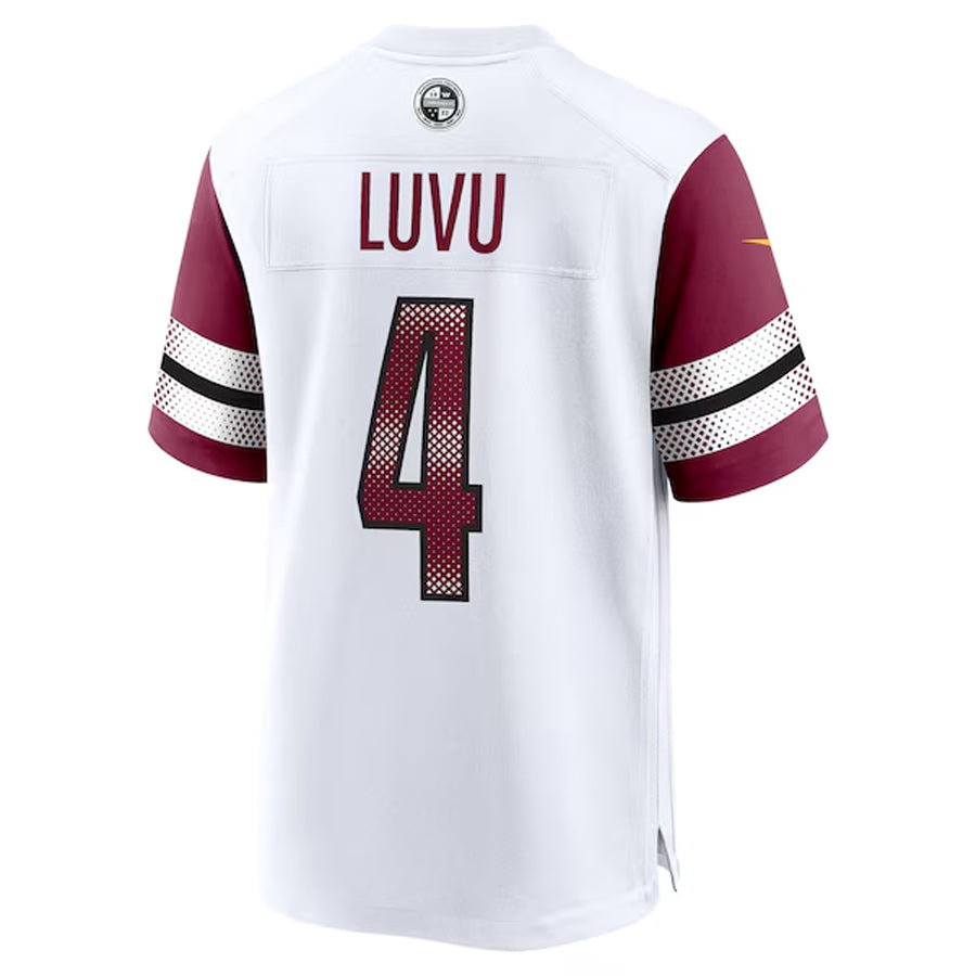 Perkns W.Commanders #4 Frankie Luvu Player White Home Game Football Jerseys
