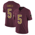 Perkns W.Commanders #5 Jayden Daniels Player Burgundy Alternate Vapor Untouchable Home Game Stitched Jerseys