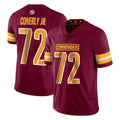 Perkns W.Commanders #72 Josh Conerly Jr. Player Burgundy Limited Vapor Home Game Stitched Jerseys