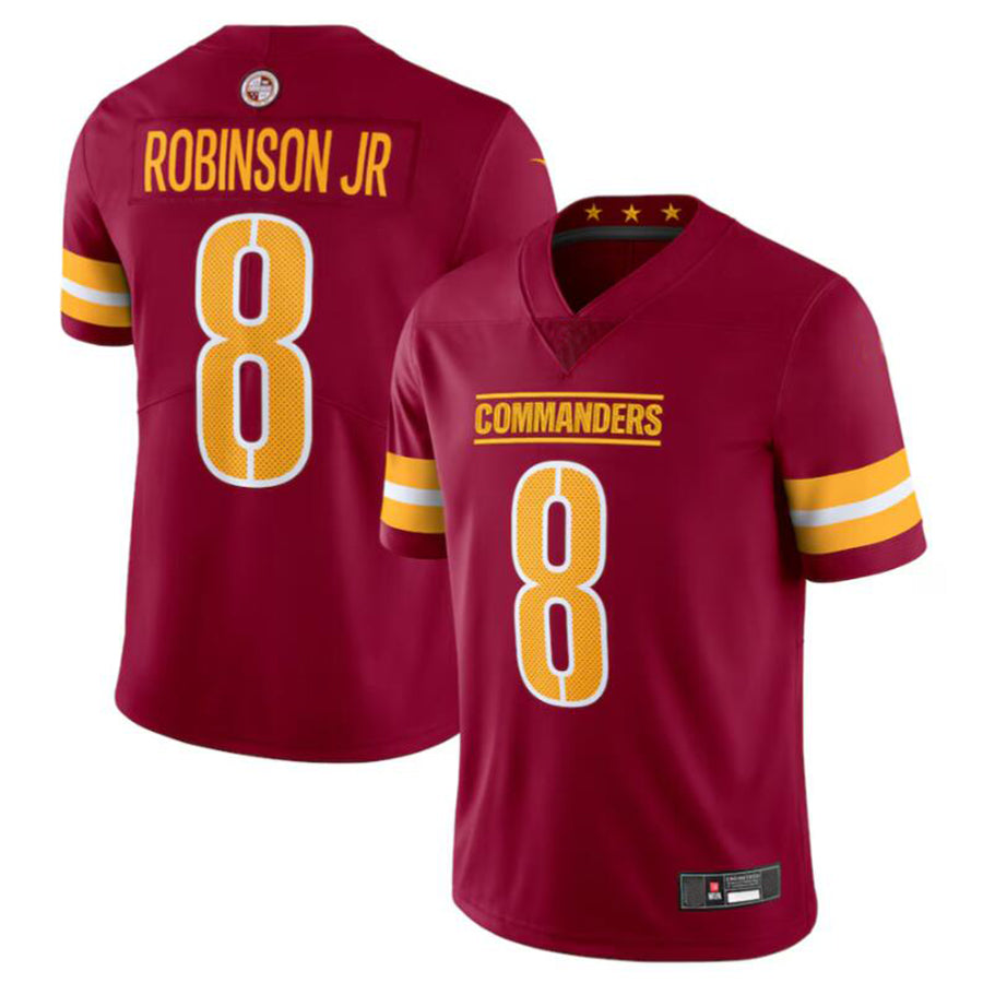 Perkns W.Commanders #8 Brian Robinson Jr. Burgundy Vapor Untouchable Limited American Stitched Jerseys