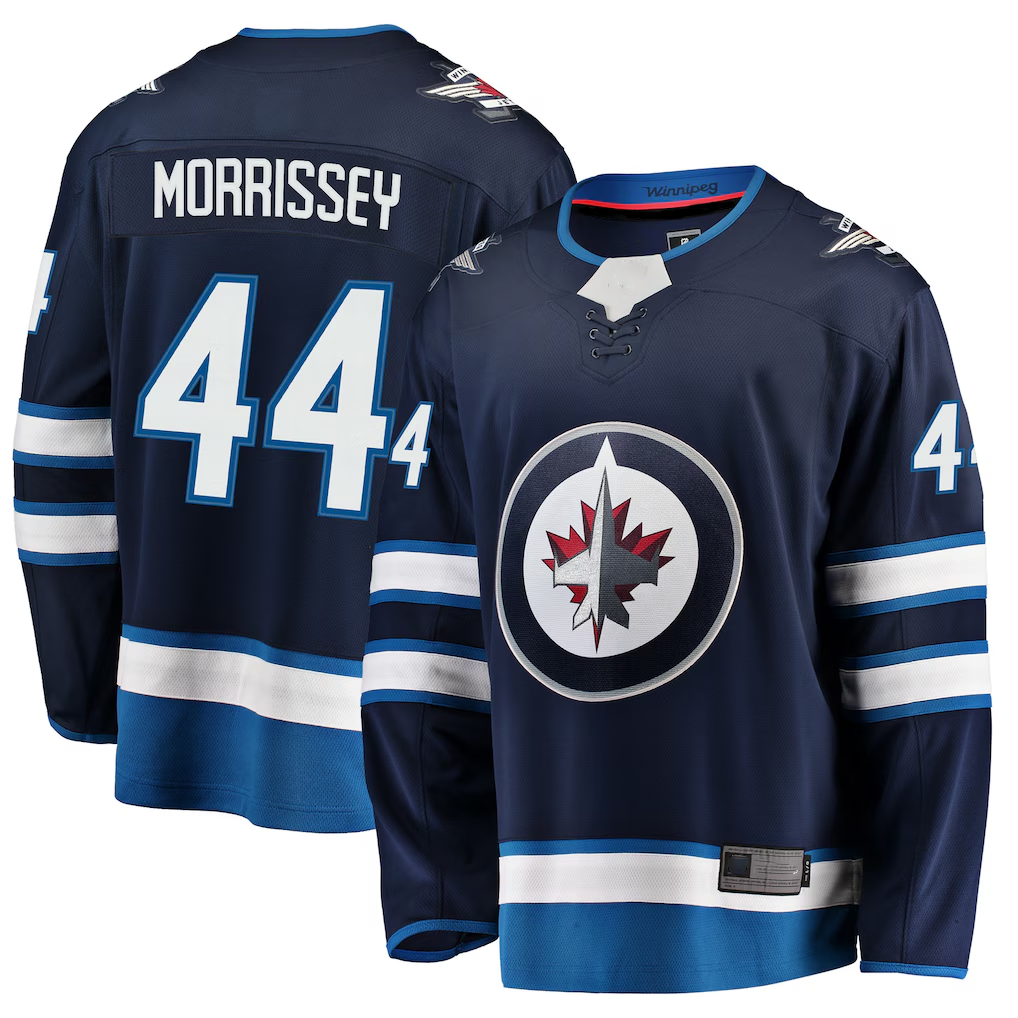 Perkns W.Jets #44 Josh Morrissey Navy Breakaway Replica Jerseys