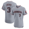 Perkns W.Nationals #3 Dylan Crews Player Gray City Connect Elite Alternate Stitched Jerseys
