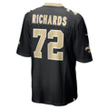 Perkns NO.Saints #72 Asim Richards Black Team Game Jersey