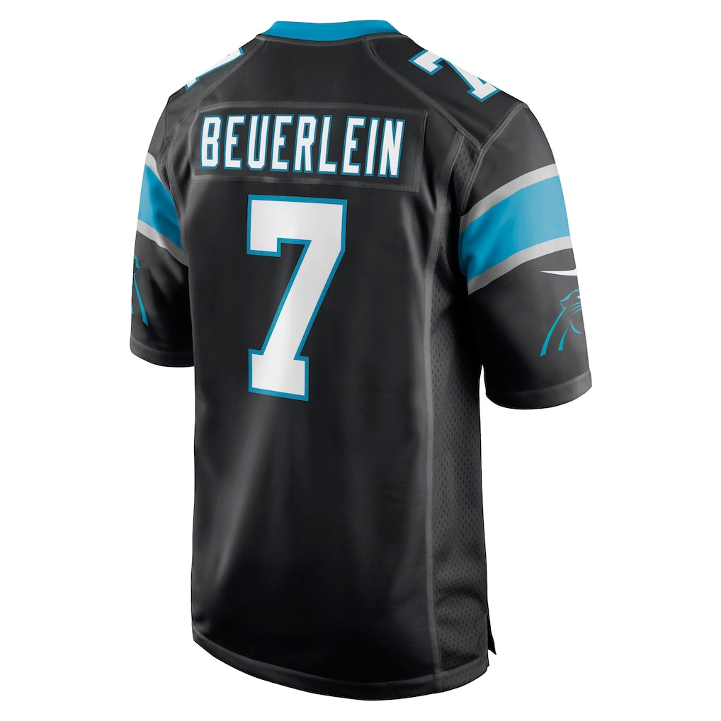 Perkns C.Panthers #7 Steve Beuerlein Black Retired Player Jersey
