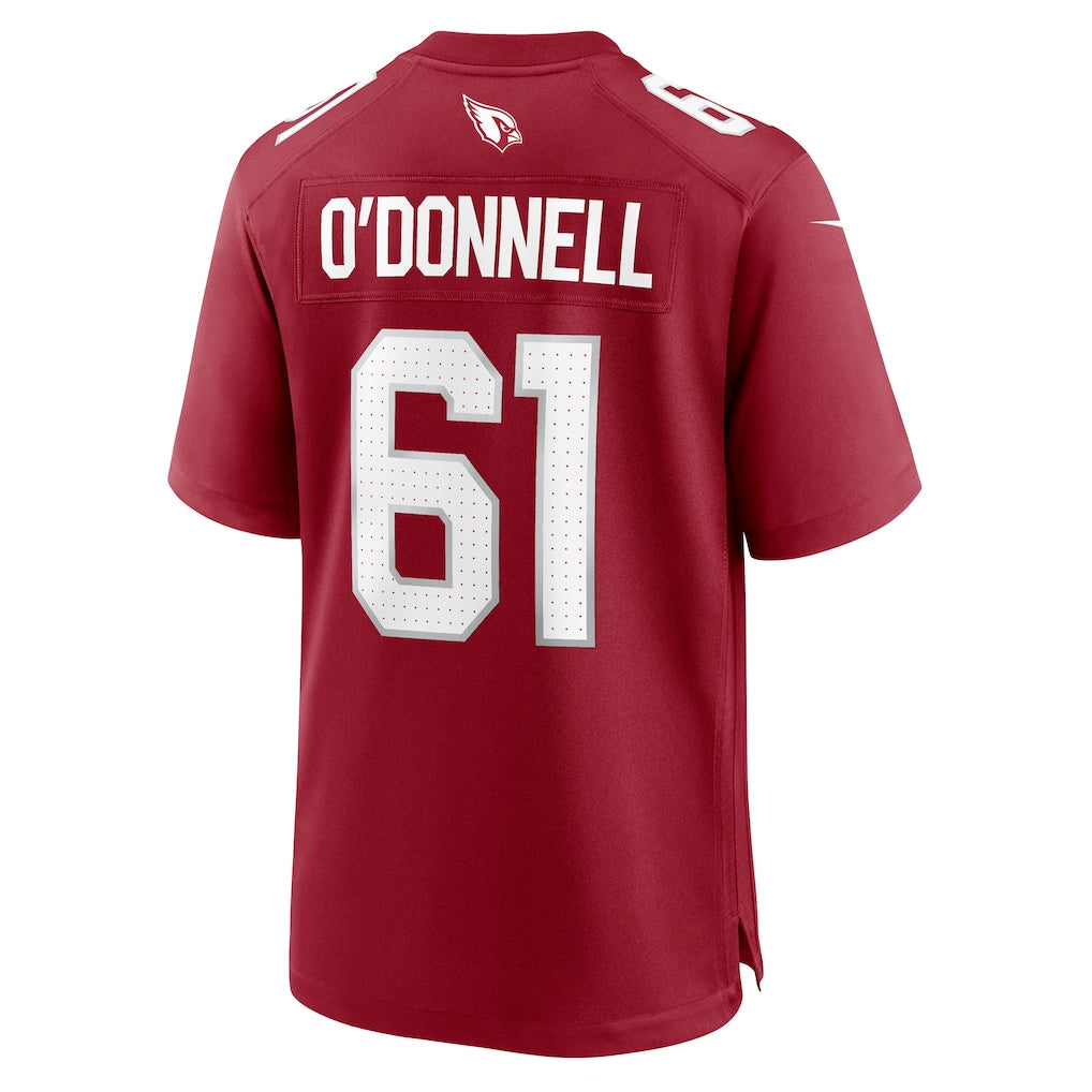 Perkns A.Cardinals #61 Carter O'Donnell Cardinal Team Game Jersey