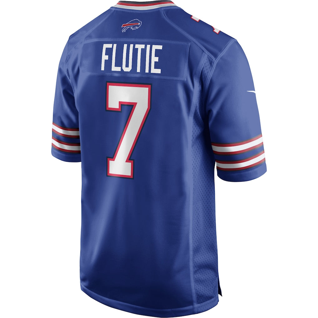 Perkns B.Bills #7 Doug Flutie Royal Game Retired Player Jersey