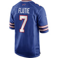 Perkns B.Bills #7 Doug Flutie Royal Game Retired Player Jersey