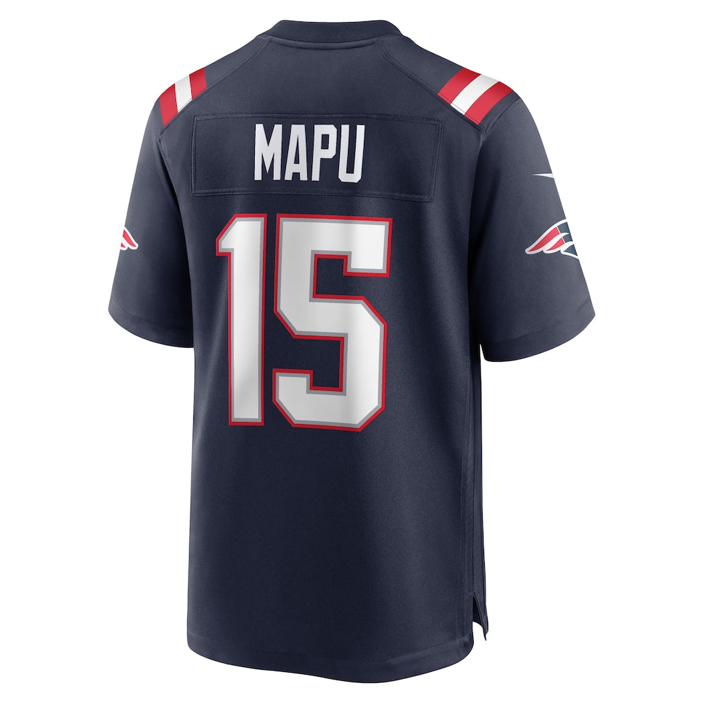 Perkns NE.Patriots #15 Marte Mapu Navy Game Retired Player Jersey