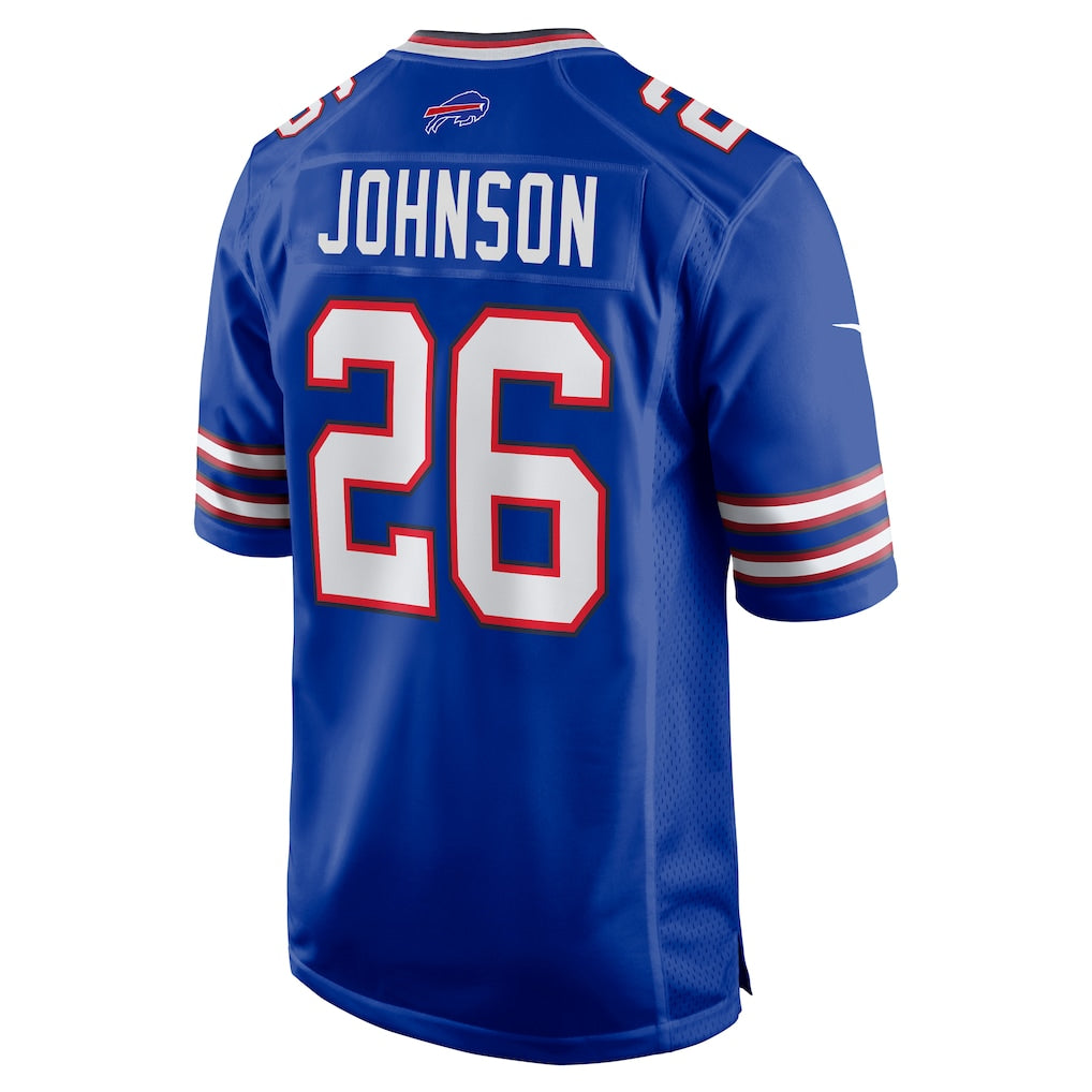 Perkns B.Bills #26 Ty Johnson Royal Team Game Jersey