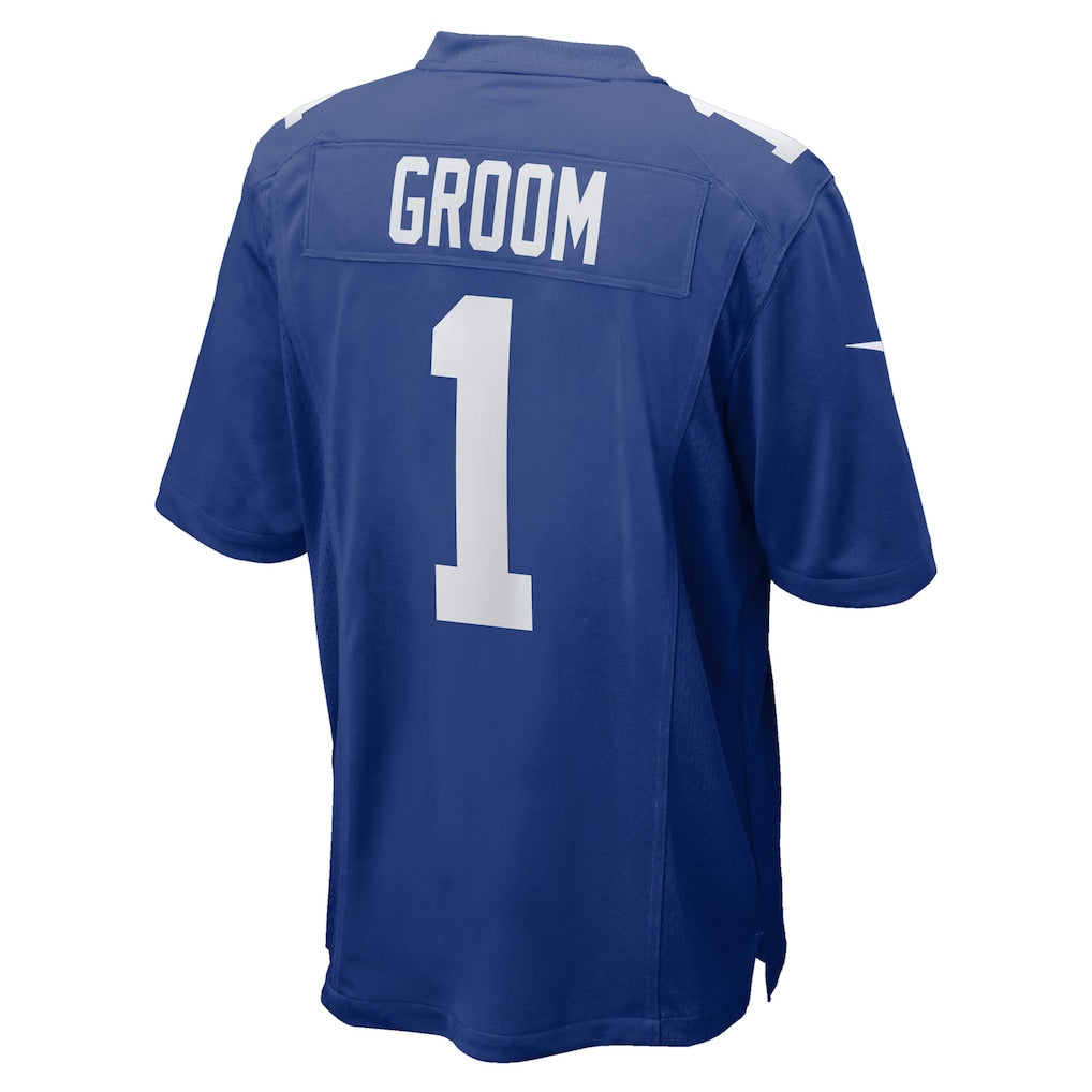 Perkns NY.Giants #1 Groom Royal Game Jersey