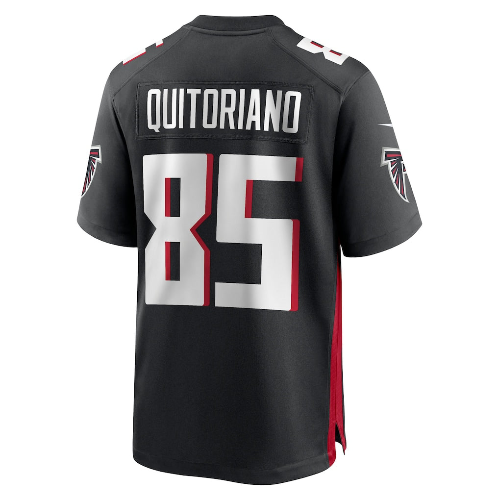 Perkns A.Falcons #85 Teagan Quitoriano Black Team Game Jersey