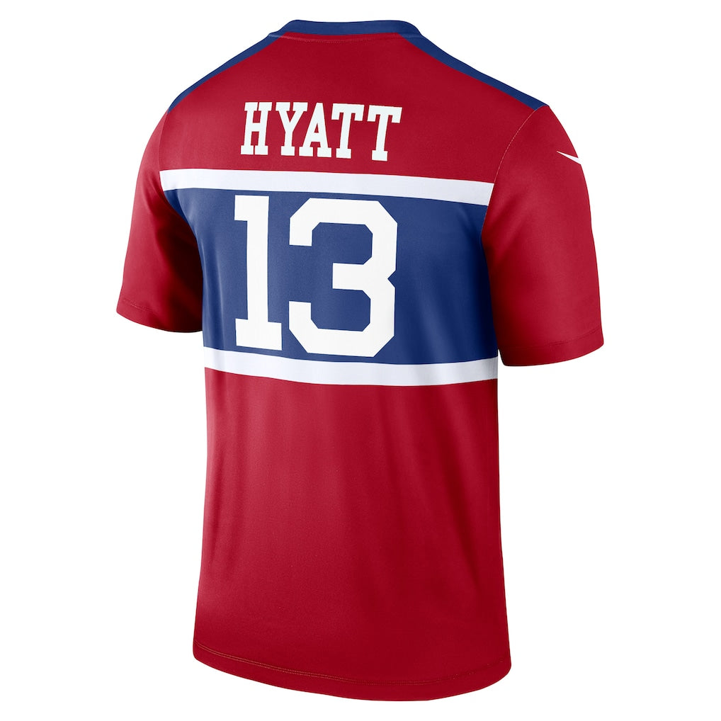 Perkns NY.Giants #13 Jalin Hyatt Red Legend Player Performance Top Jersey