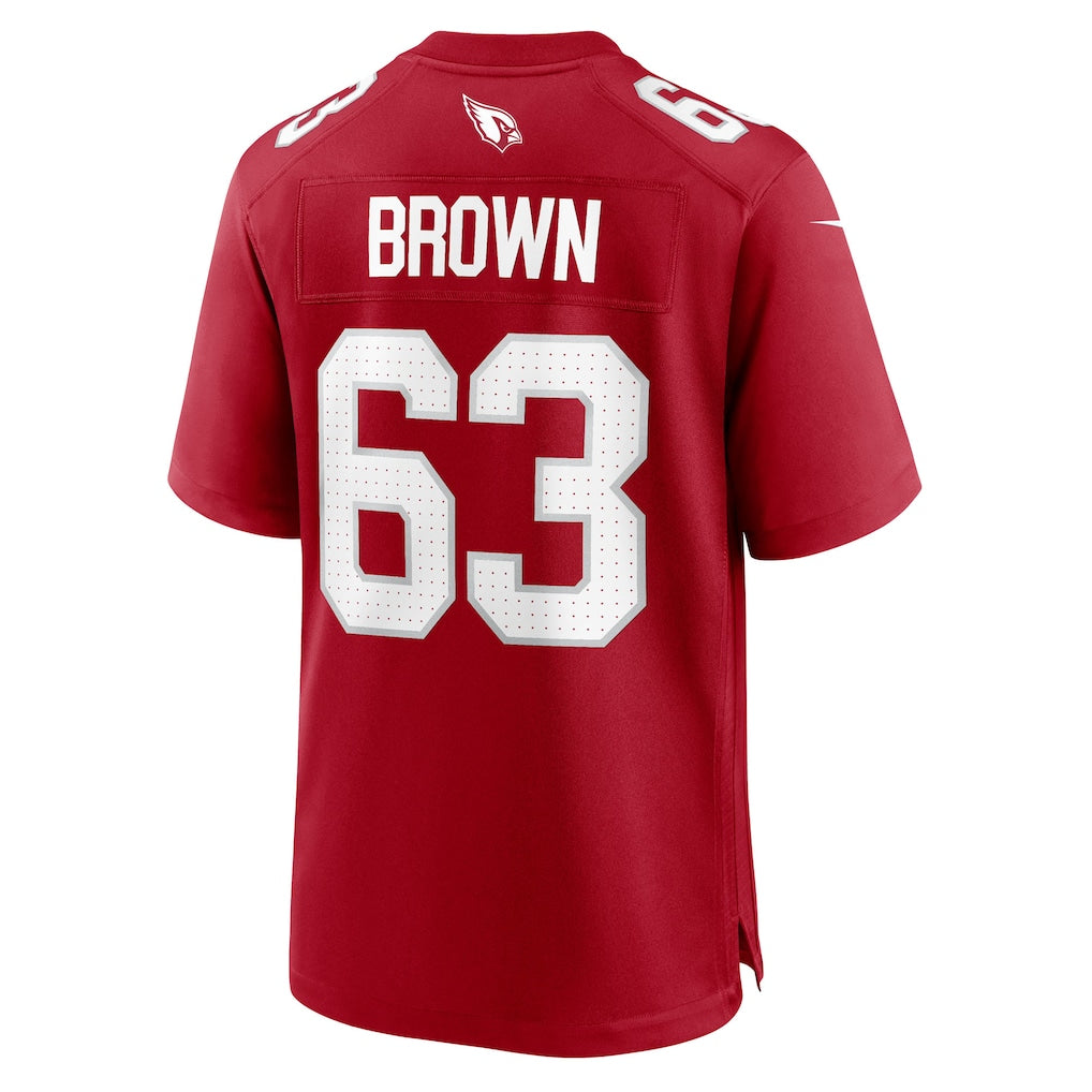 Perkns A.Cardinals #63 Evan Brown Cardinal Team Game Jersey