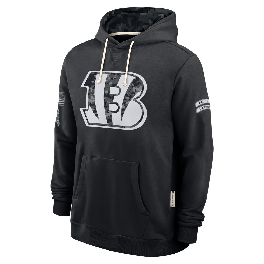Perkns C.Bengals Black 2026 Salute to Service Sideline Dri-FIT Pullover Hoodie Jerseys