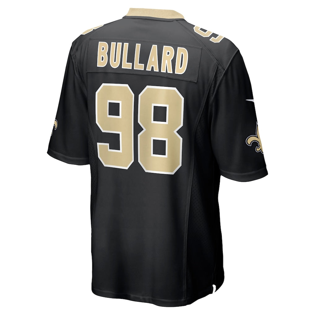 Perkns NO.Saints #98 Jonathan Bullard Black Team Game Jersey