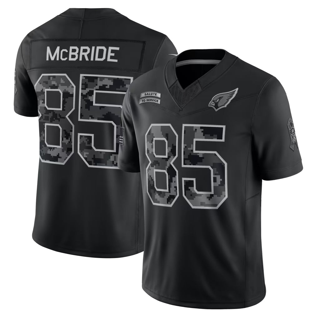 Perkns A.Cardinals #85 Trey McBride Player Black Limited 2026 Salute to Service Home Game Stitched Jerseys