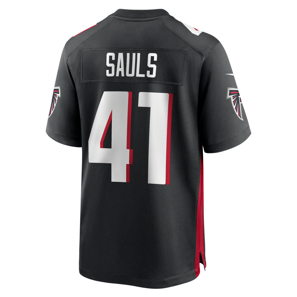Perkns A.Falcons #41 Ben Sauls Black Team Game Jersey
