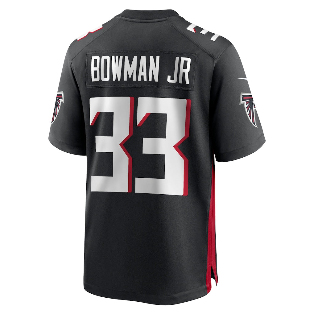 Perkns A.Falcons #33 Billy Bowman Jr. Black Team Game Jersey