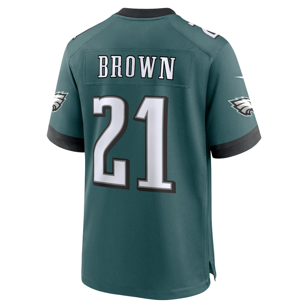 Perkns P.Eagles #21 Sydney Brown Midnight Green Team Game Jersey