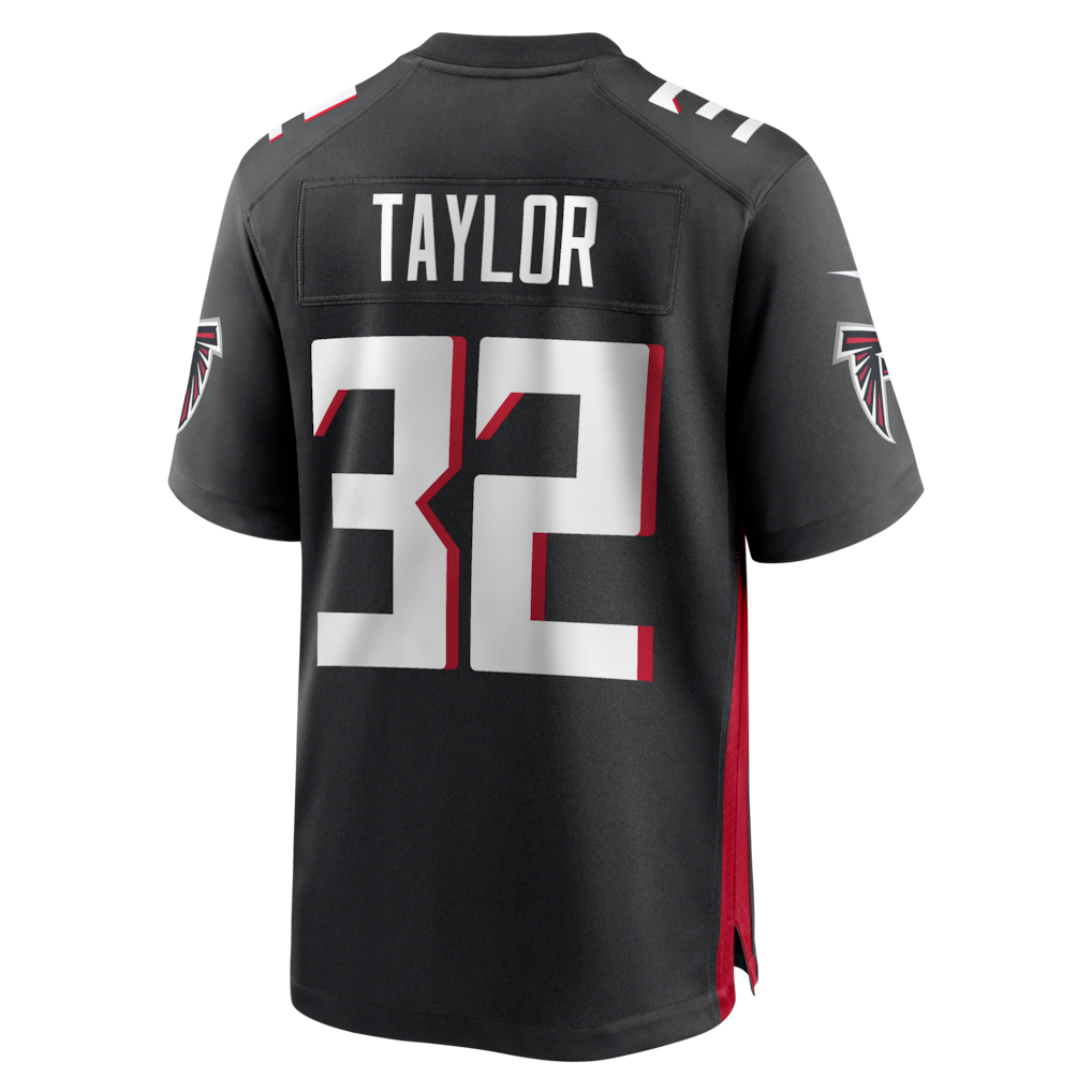 Perkns A.Falcons #32 Keith Taylor Black Team Game Jersey