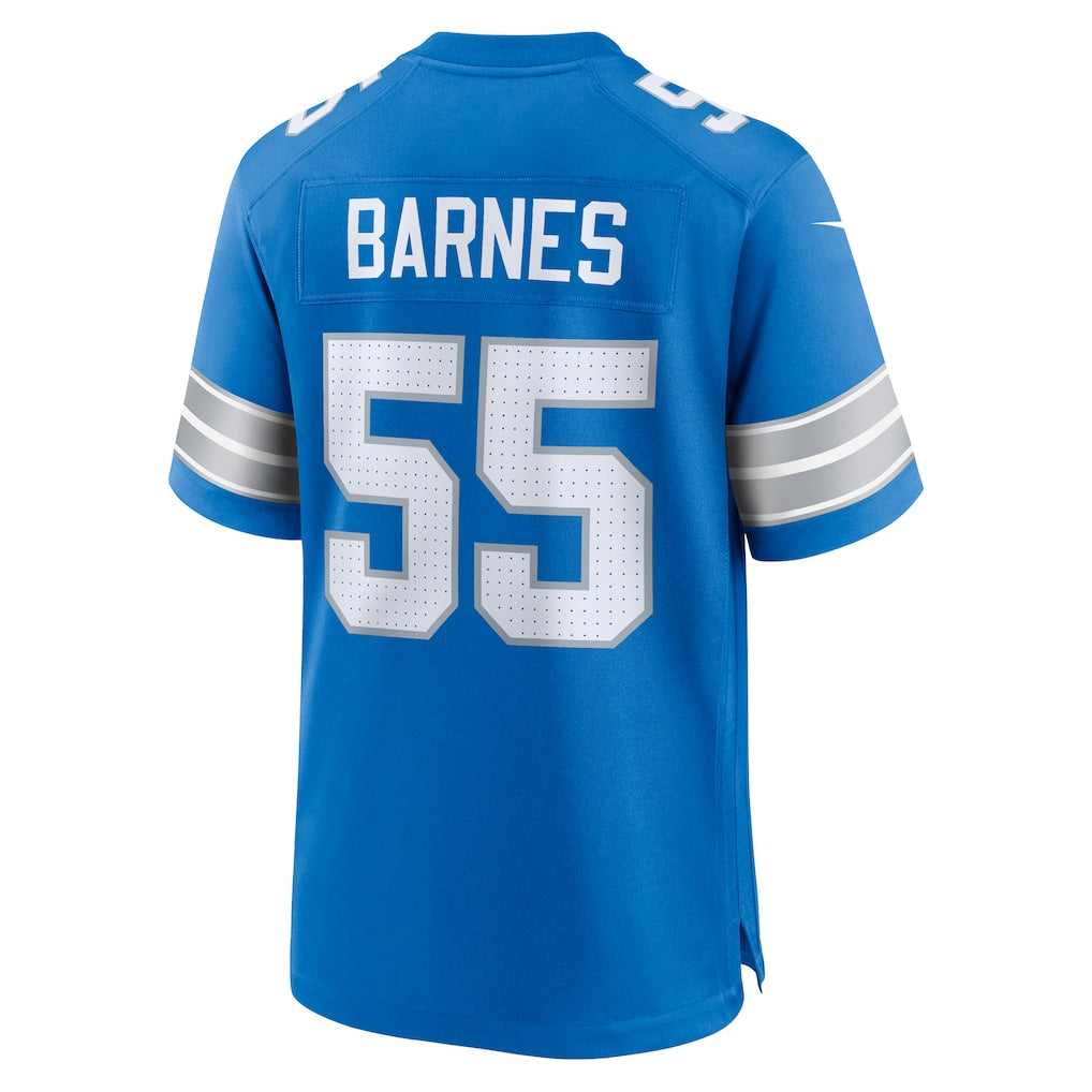 Perkns D.Lions #55 Derrick Barnes Blue Team Game Jersey