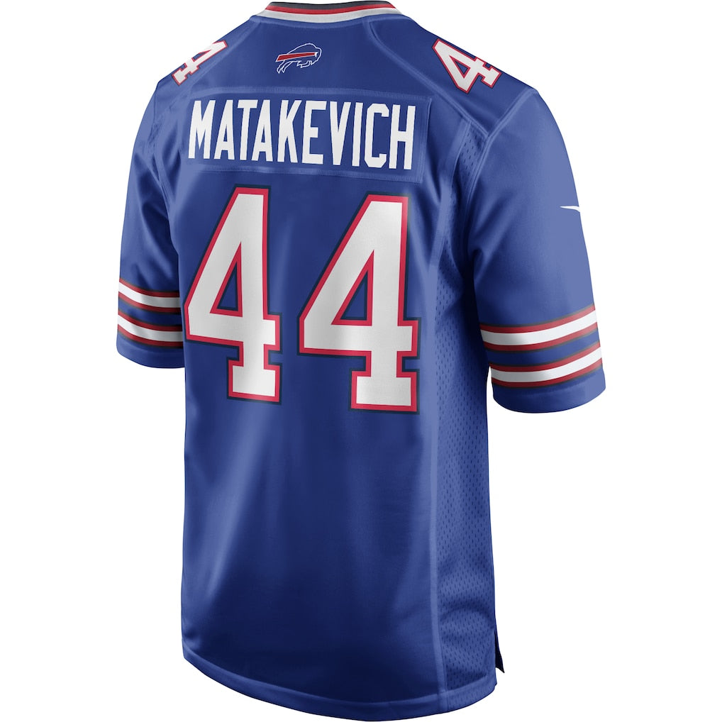 Perkns B.Bills #44 Tyler Matakevich Royal Team Game Jersey