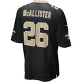 Perkns NO.Saints #26 Deuce McAllister Black Game Retired Player Jersey