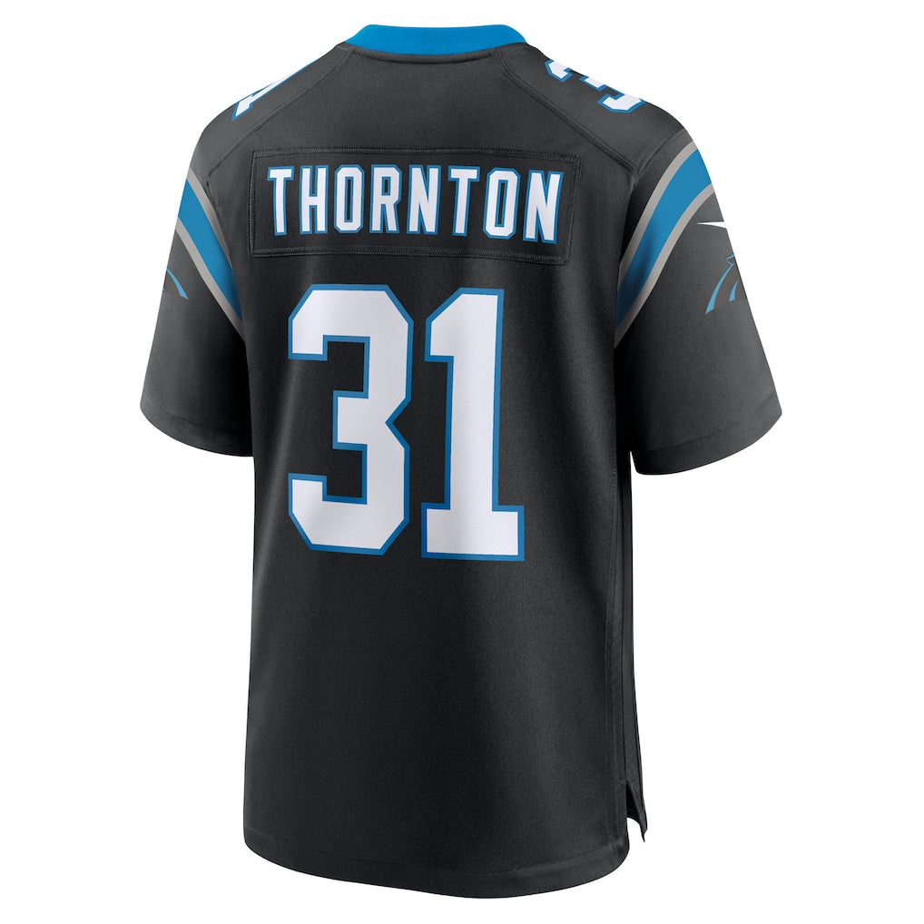 Perkns C.Panthers #31 Corey Thornton Black Team Game Jersey