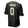 Perkns NO.Saints #0 Ugo Amadi Black Team Game Jersey