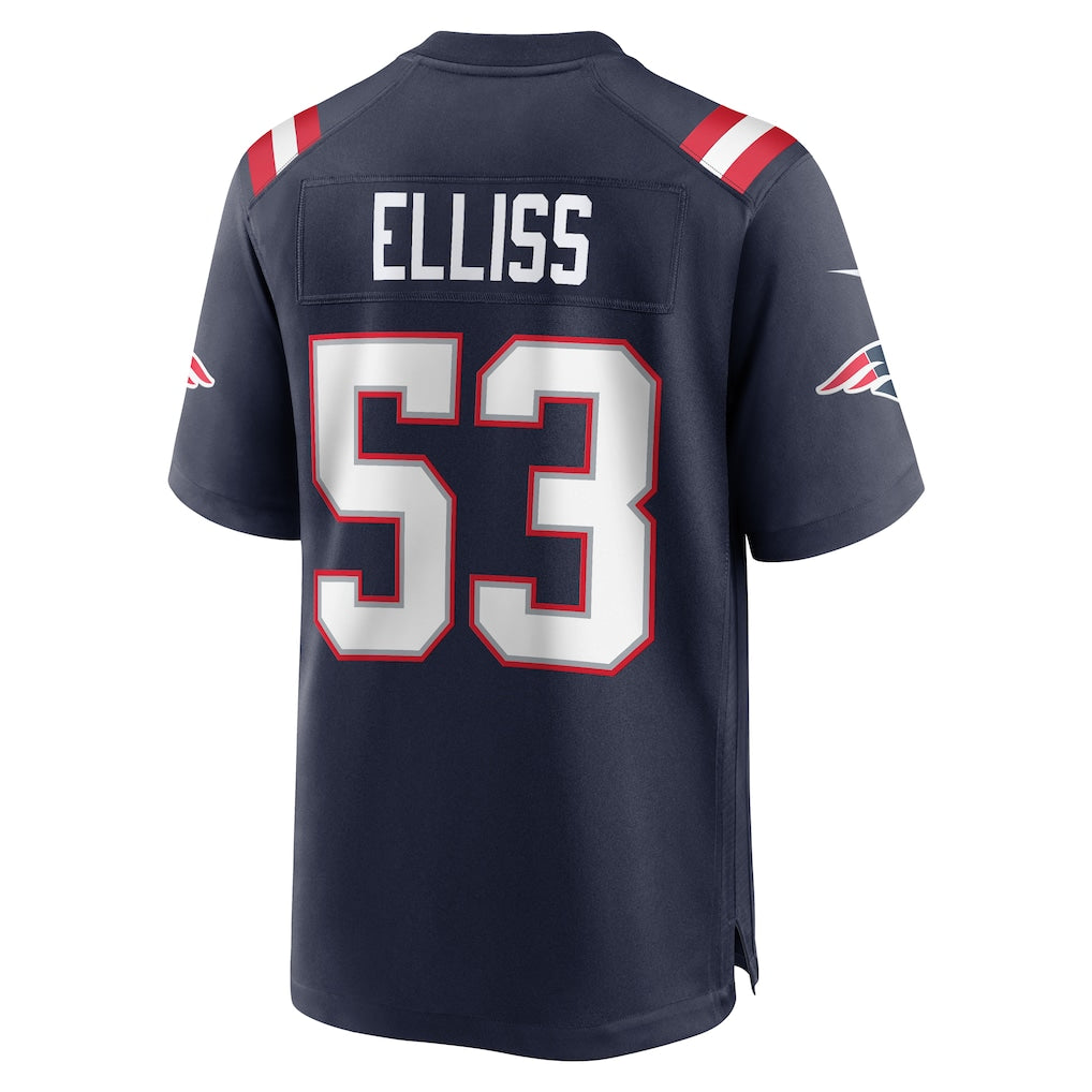 Perkns NE.Patriots #53 Christian Elliss Navy Game Retired Player Jersey