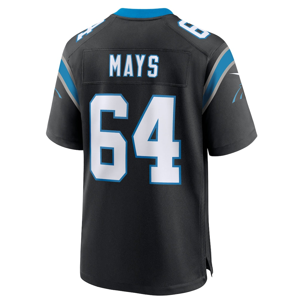 Perkns C.Panthers #64 Cade Mays Black Team Game Jersey