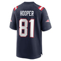 Perkns NE.Patriots #81 Austin Hooper Navy Game Jersey