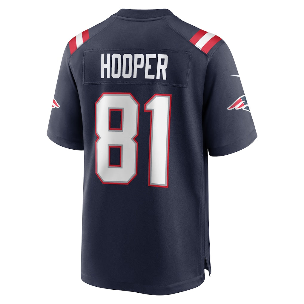 Perkns NE.Patriots #81 Austin Hooper Navy Game Jersey
