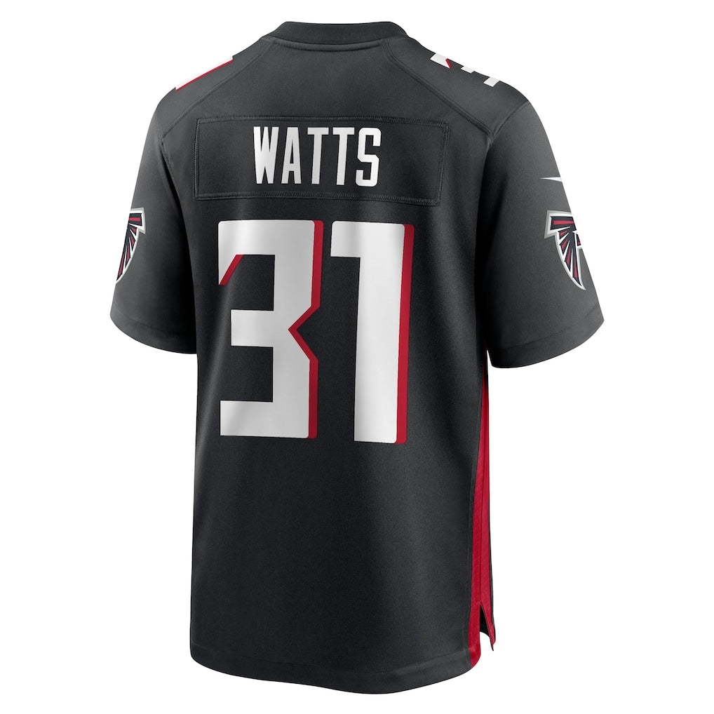 Perkns A.Falcons #31 Xavier Watts Black Team Game Jersey