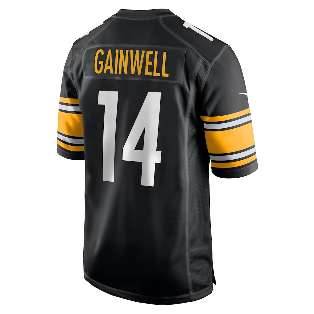 Perkns P.Steelers #14 Kenneth Gainwell Black Team Game Jersey